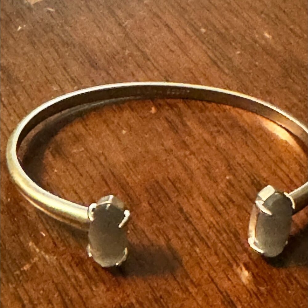 Kendra Scott Silver Cuff Bracelet With Blue Gemstones - Picture 2 of 11